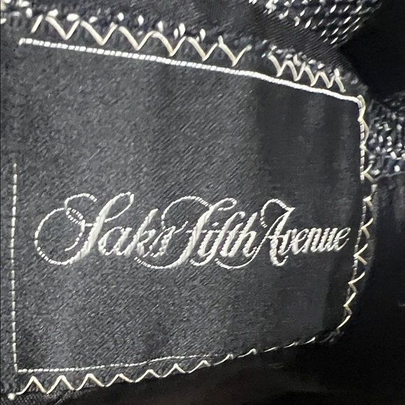 Adolfo Charcoal and White Patterned Blazer - Picture 4 of 7